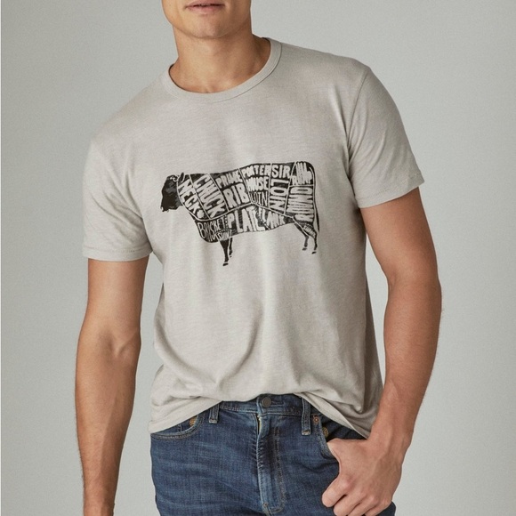 Lucky Brand Beef Cuts Tee - Picture 1 of 10